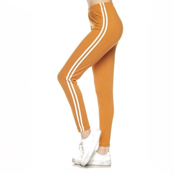 Marci Pants - 🔥SOLD🔥 Marci Varsity Stripe Leggings Golden Yellow XS